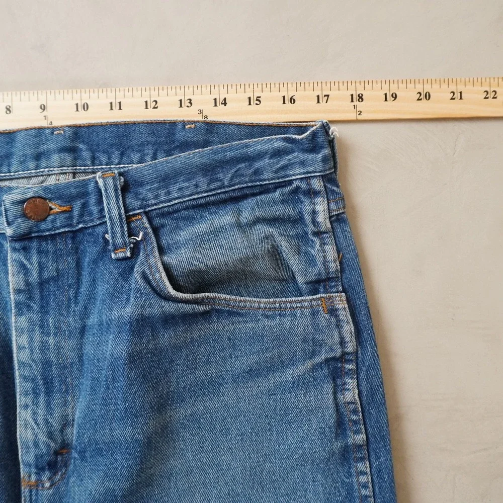 Vintage Rustler Regular Fit Jeans 34x32 Mens Blue Denim Straight Leg 90s